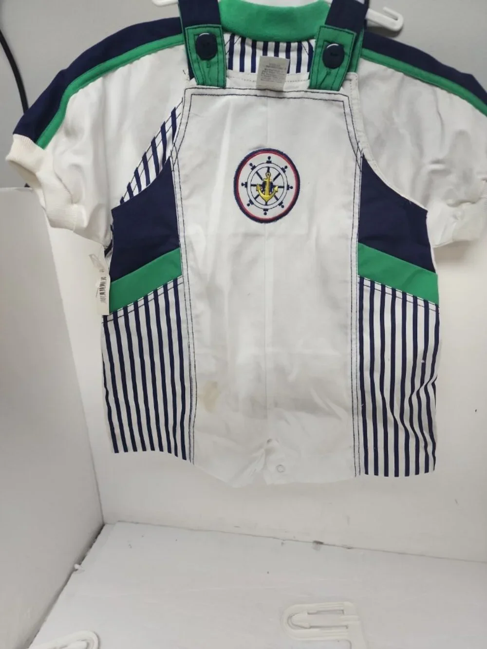 Unbranded Infant Boys 2-Piece  Set 3 Toddler White/Blue Striped New!!!